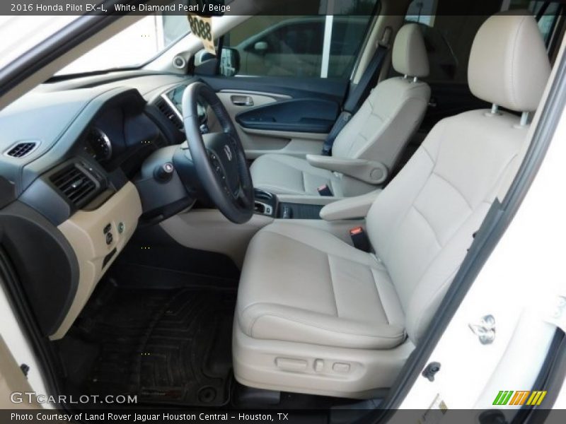 White Diamond Pearl / Beige 2016 Honda Pilot EX-L