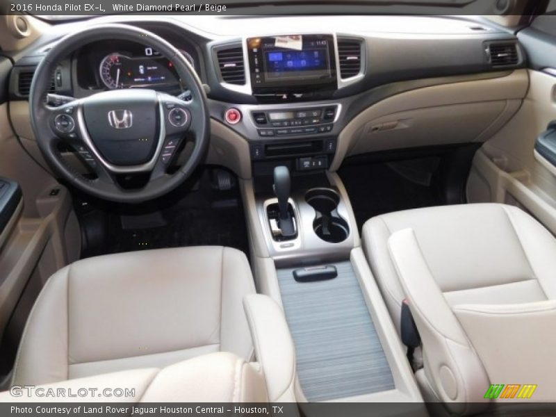 White Diamond Pearl / Beige 2016 Honda Pilot EX-L