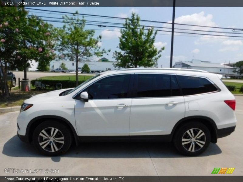 White Diamond Pearl / Beige 2016 Honda Pilot EX-L