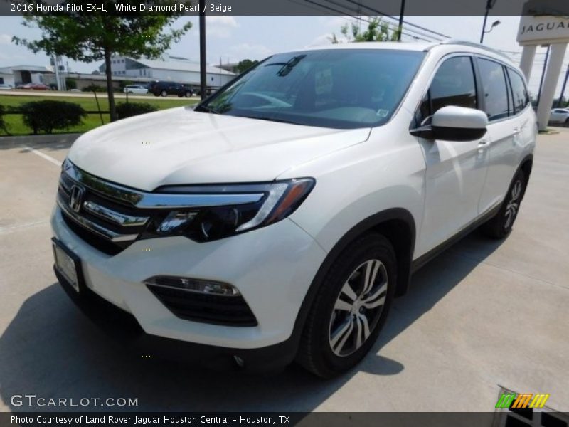 White Diamond Pearl / Beige 2016 Honda Pilot EX-L