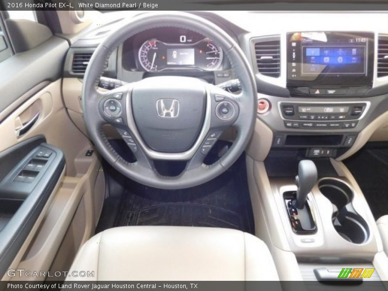 White Diamond Pearl / Beige 2016 Honda Pilot EX-L