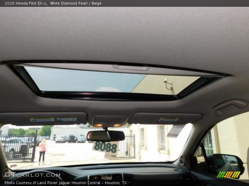 White Diamond Pearl / Beige 2016 Honda Pilot EX-L