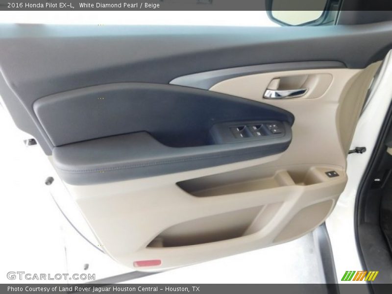 White Diamond Pearl / Beige 2016 Honda Pilot EX-L