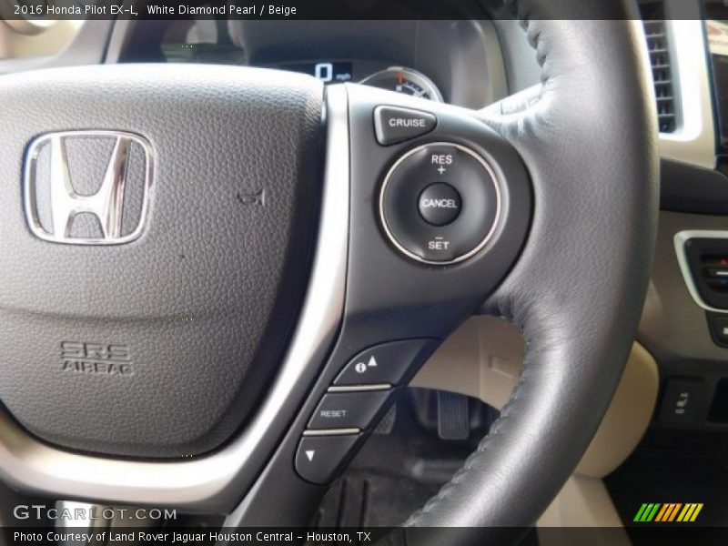 White Diamond Pearl / Beige 2016 Honda Pilot EX-L