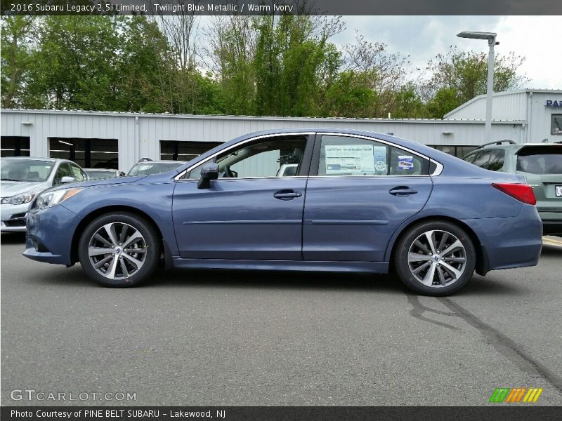 Twilight Blue Metallic / Warm Ivory 2016 Subaru Legacy 2.5i Limited