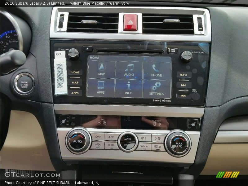 Twilight Blue Metallic / Warm Ivory 2016 Subaru Legacy 2.5i Limited