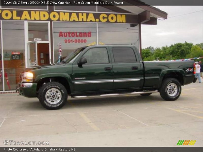 Polo Green Metallic / Dark Pewter 2004 GMC Sierra 2500HD SLE Crew Cab 4x4