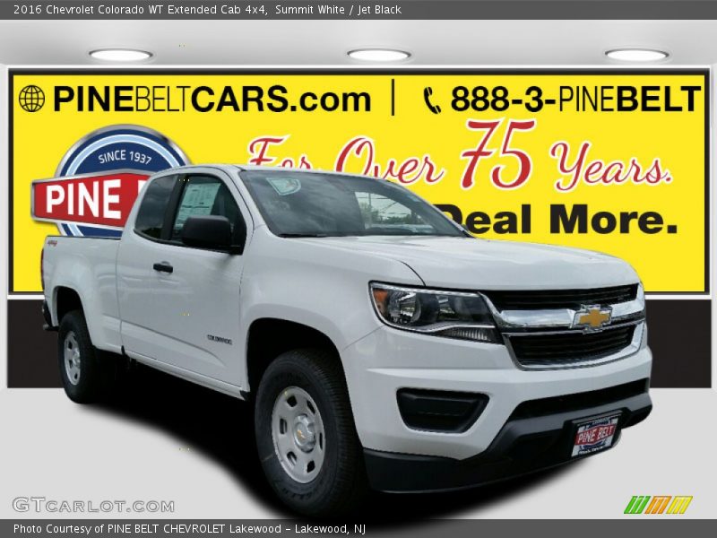 Summit White / Jet Black 2016 Chevrolet Colorado WT Extended Cab 4x4