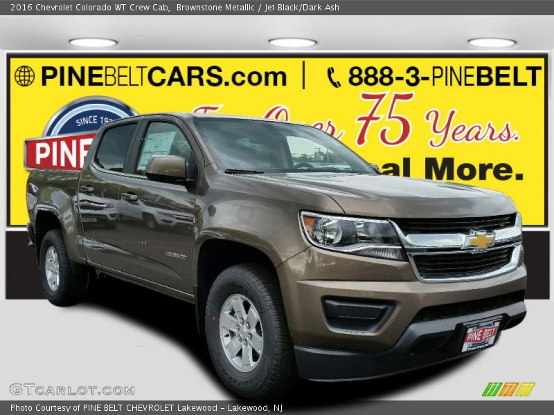 Brownstone Metallic / Jet Black/Dark Ash 2016 Chevrolet Colorado WT Crew Cab