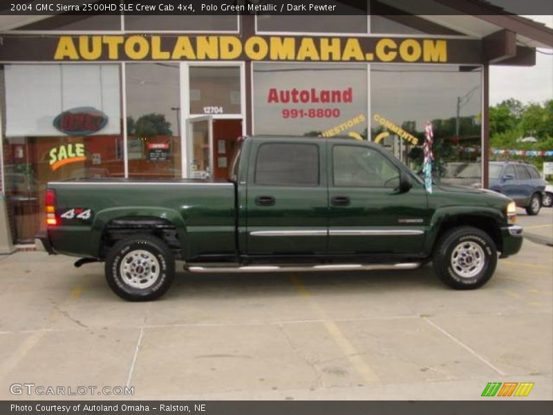 Polo Green Metallic / Dark Pewter 2004 GMC Sierra 2500HD SLE Crew Cab 4x4