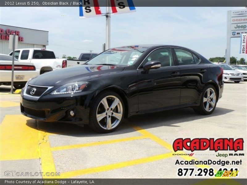 Obsidian Black / Black 2012 Lexus IS 250