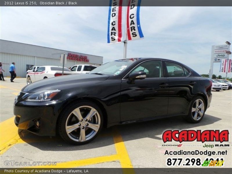 Obsidian Black / Black 2012 Lexus IS 250
