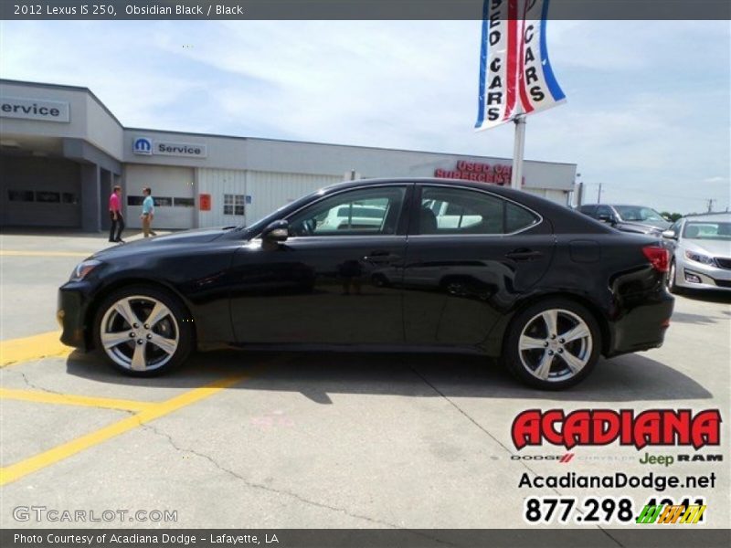 Obsidian Black / Black 2012 Lexus IS 250