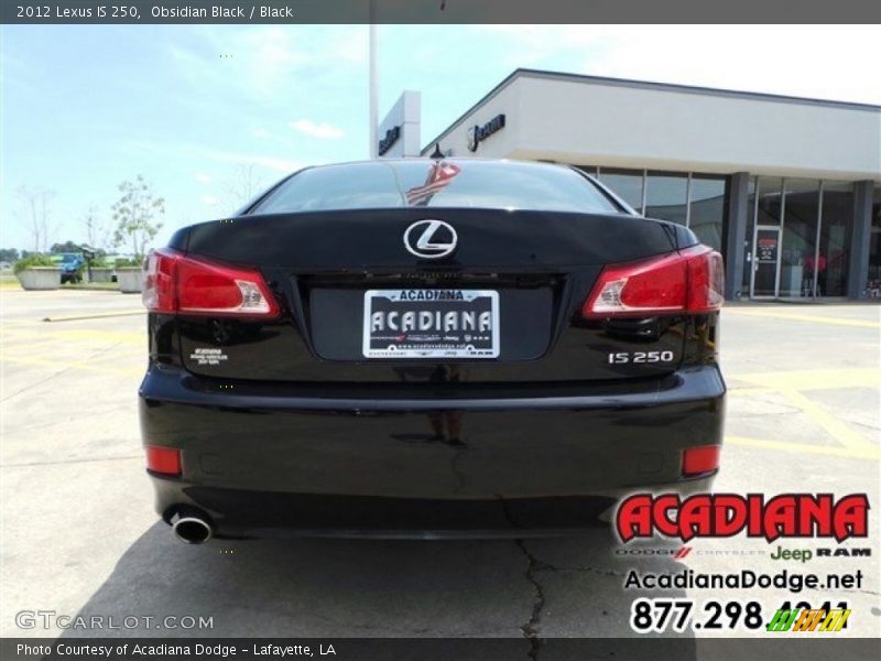 Obsidian Black / Black 2012 Lexus IS 250