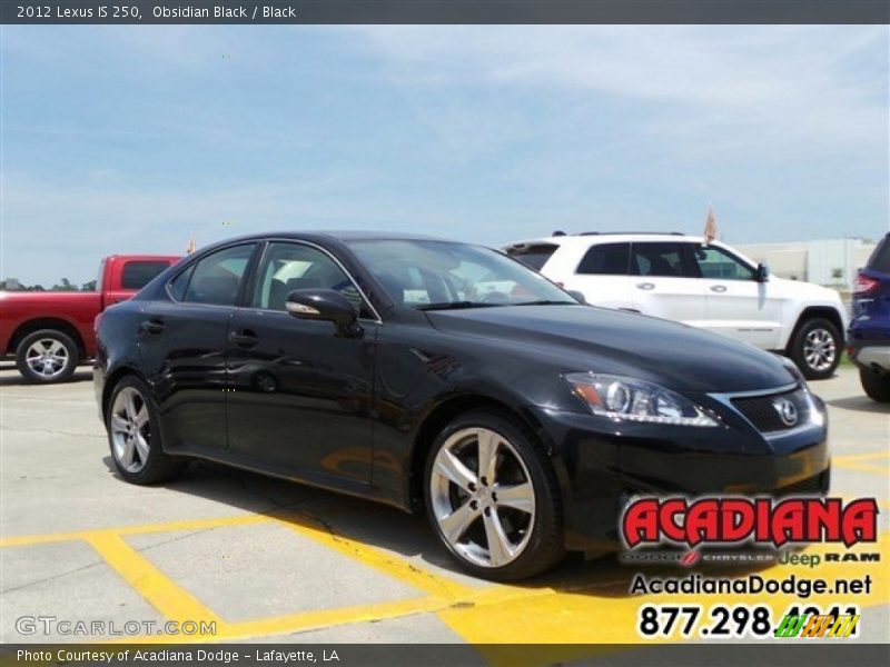 Obsidian Black / Black 2012 Lexus IS 250
