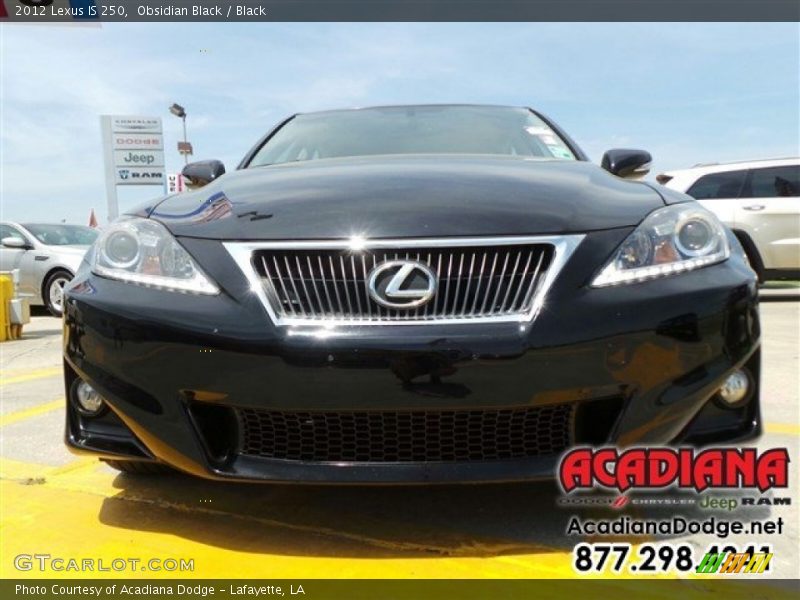 Obsidian Black / Black 2012 Lexus IS 250