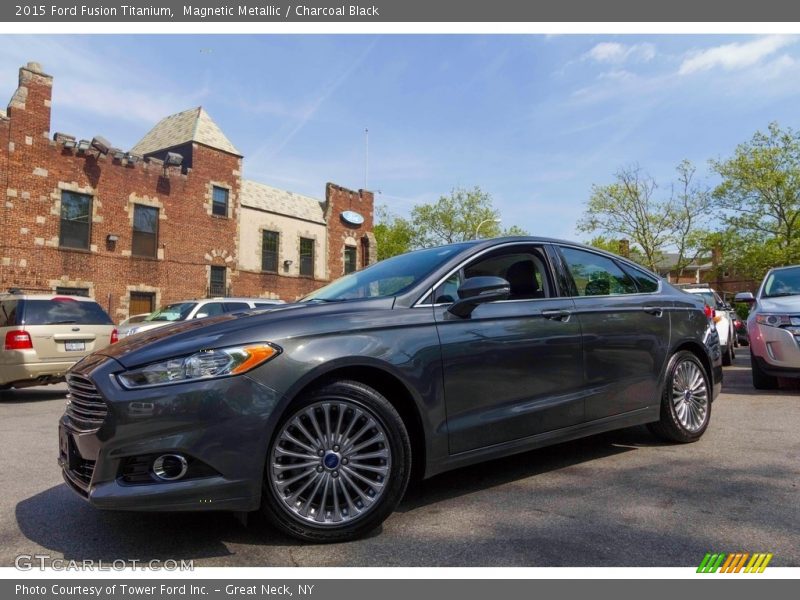 Magnetic Metallic / Charcoal Black 2015 Ford Fusion Titanium