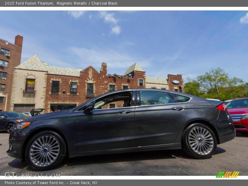 Magnetic Metallic / Charcoal Black 2015 Ford Fusion Titanium