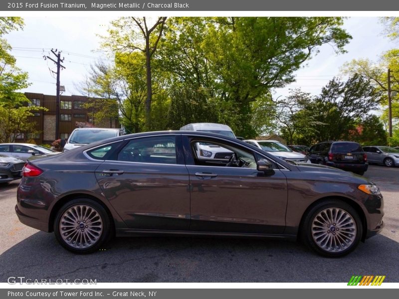 Magnetic Metallic / Charcoal Black 2015 Ford Fusion Titanium