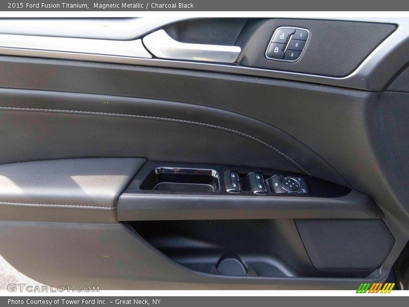 Magnetic Metallic / Charcoal Black 2015 Ford Fusion Titanium