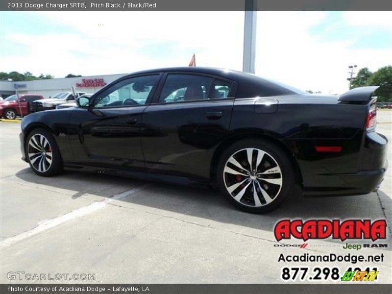 Pitch Black / Black/Red 2013 Dodge Charger SRT8