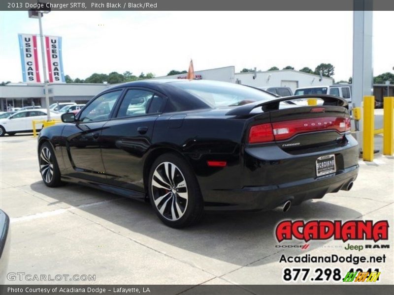 Pitch Black / Black/Red 2013 Dodge Charger SRT8