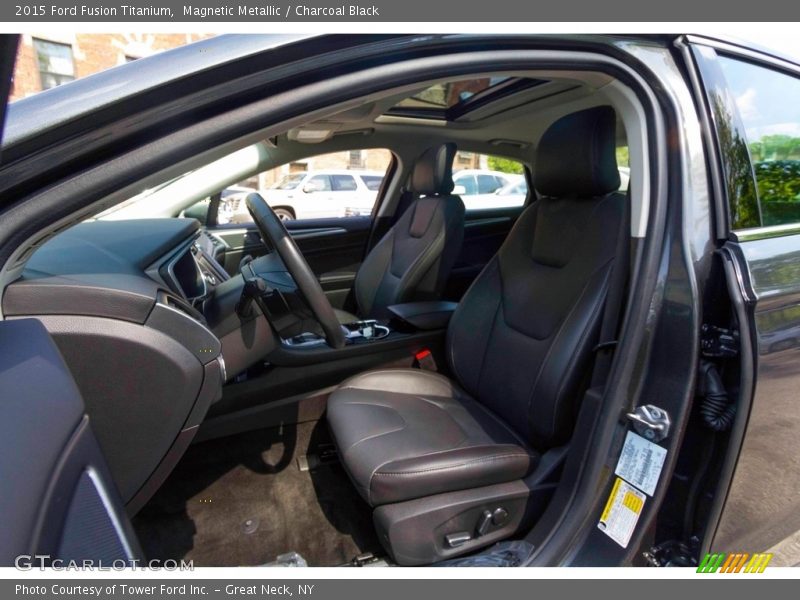Magnetic Metallic / Charcoal Black 2015 Ford Fusion Titanium