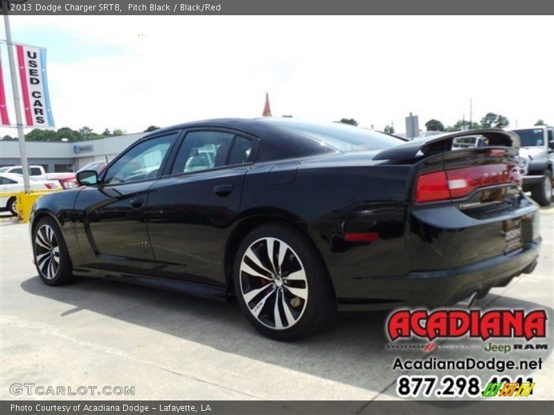Pitch Black / Black/Red 2013 Dodge Charger SRT8