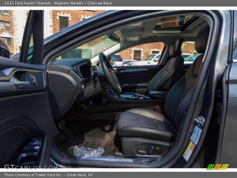 Magnetic Metallic / Charcoal Black 2015 Ford Fusion Titanium