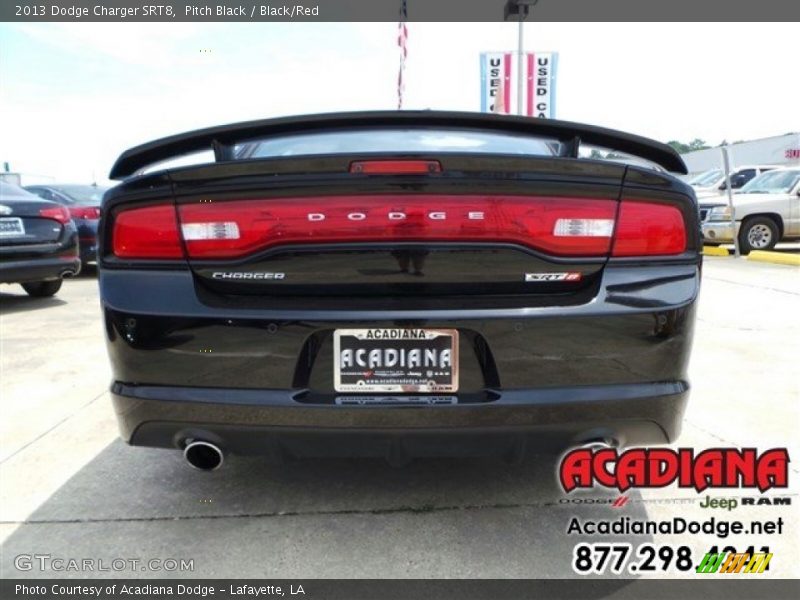 Pitch Black / Black/Red 2013 Dodge Charger SRT8