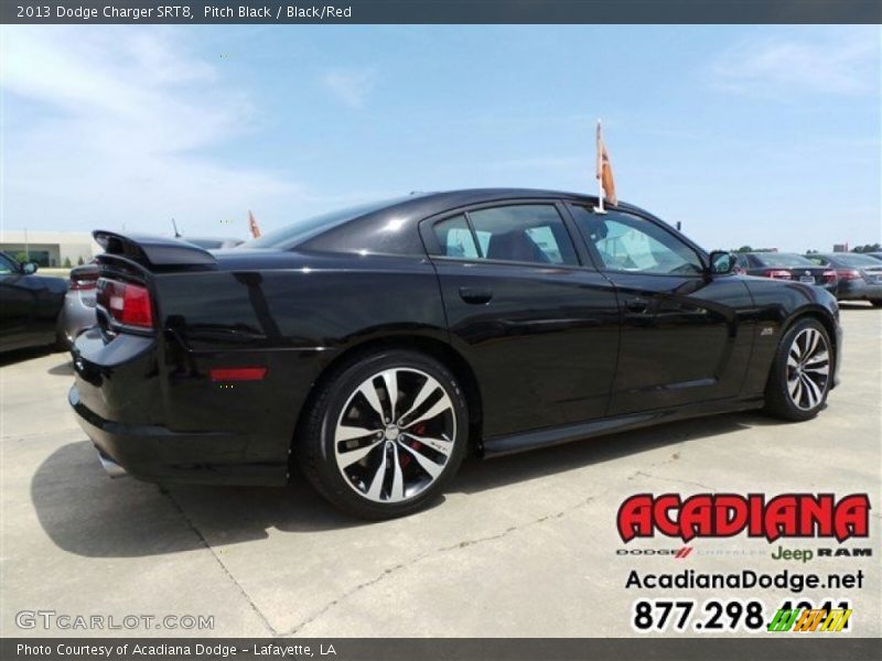 Pitch Black / Black/Red 2013 Dodge Charger SRT8
