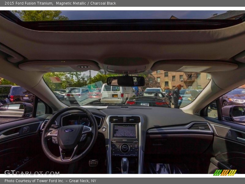Magnetic Metallic / Charcoal Black 2015 Ford Fusion Titanium
