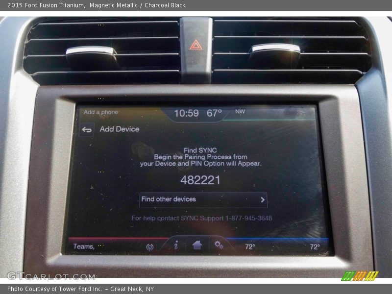 Magnetic Metallic / Charcoal Black 2015 Ford Fusion Titanium