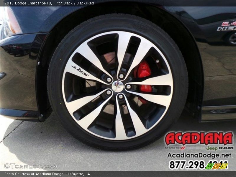 Pitch Black / Black/Red 2013 Dodge Charger SRT8