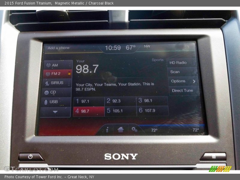 Magnetic Metallic / Charcoal Black 2015 Ford Fusion Titanium