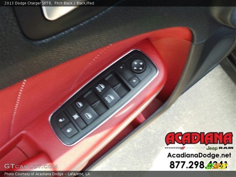 Pitch Black / Black/Red 2013 Dodge Charger SRT8