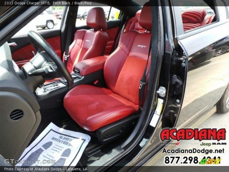 Pitch Black / Black/Red 2013 Dodge Charger SRT8