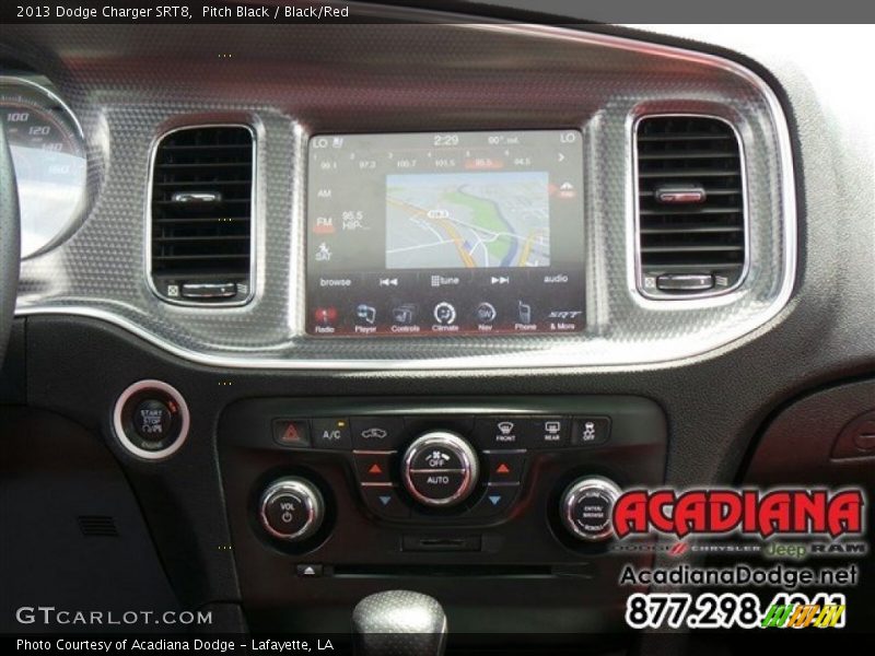 Pitch Black / Black/Red 2013 Dodge Charger SRT8