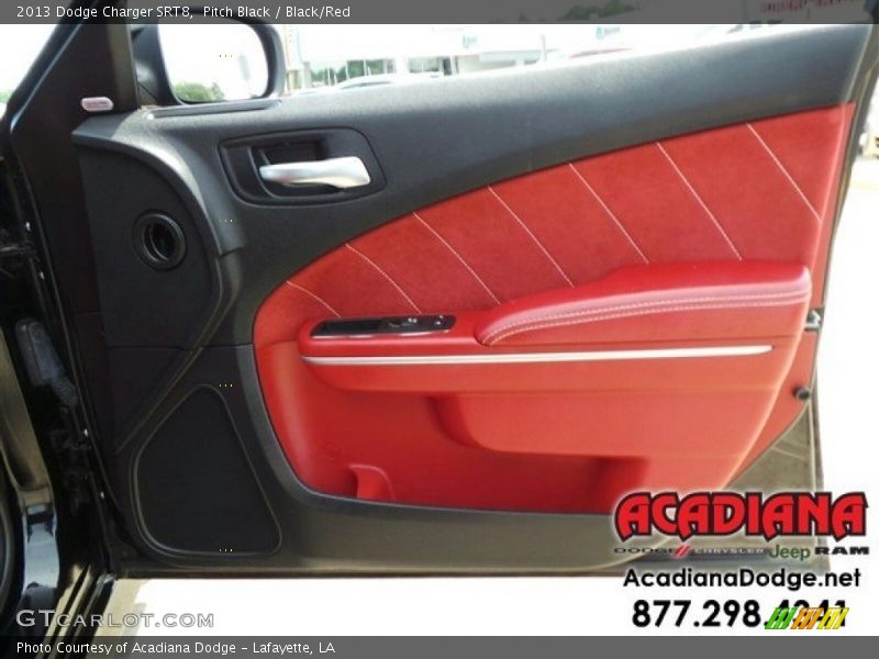 Pitch Black / Black/Red 2013 Dodge Charger SRT8