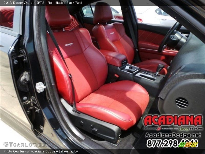 Pitch Black / Black/Red 2013 Dodge Charger SRT8