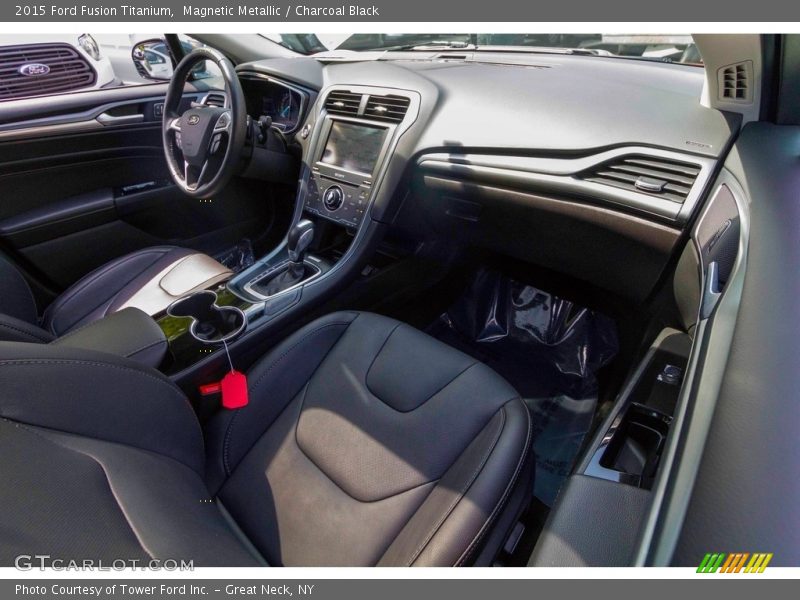 Magnetic Metallic / Charcoal Black 2015 Ford Fusion Titanium