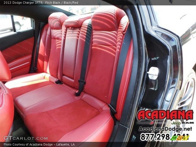 Pitch Black / Black/Red 2013 Dodge Charger SRT8