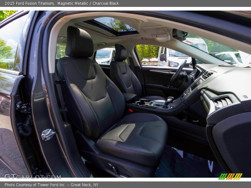 Magnetic Metallic / Charcoal Black 2015 Ford Fusion Titanium