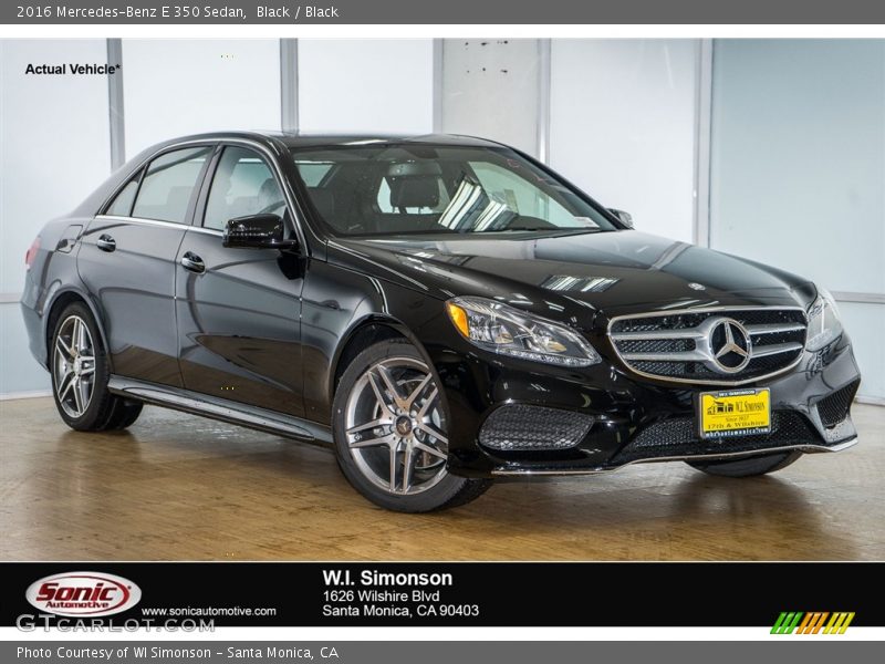Black / Black 2016 Mercedes-Benz E 350 Sedan