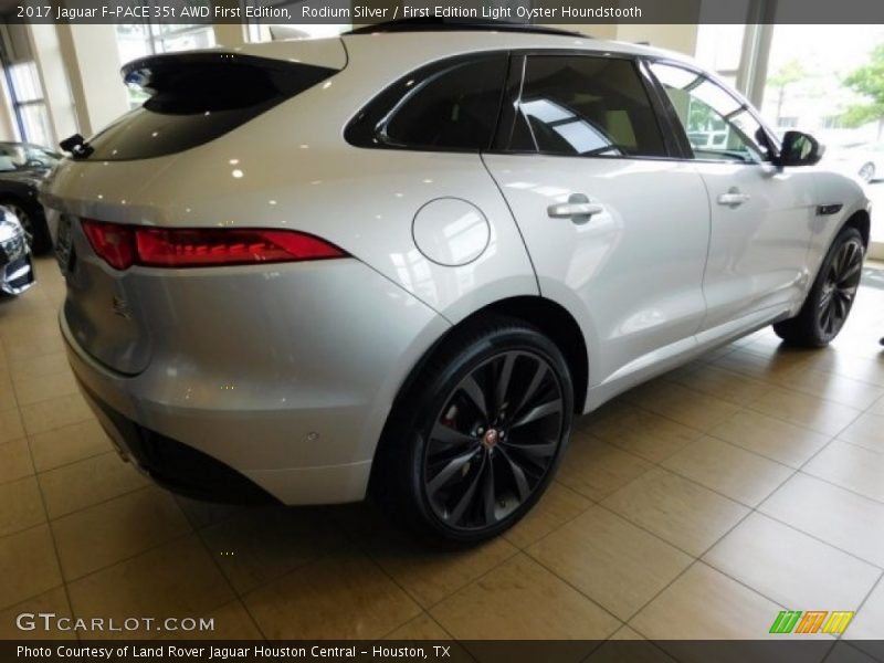 Rodium Silver / First Edition Light Oyster Houndstooth 2017 Jaguar F-PACE 35t AWD First Edition
