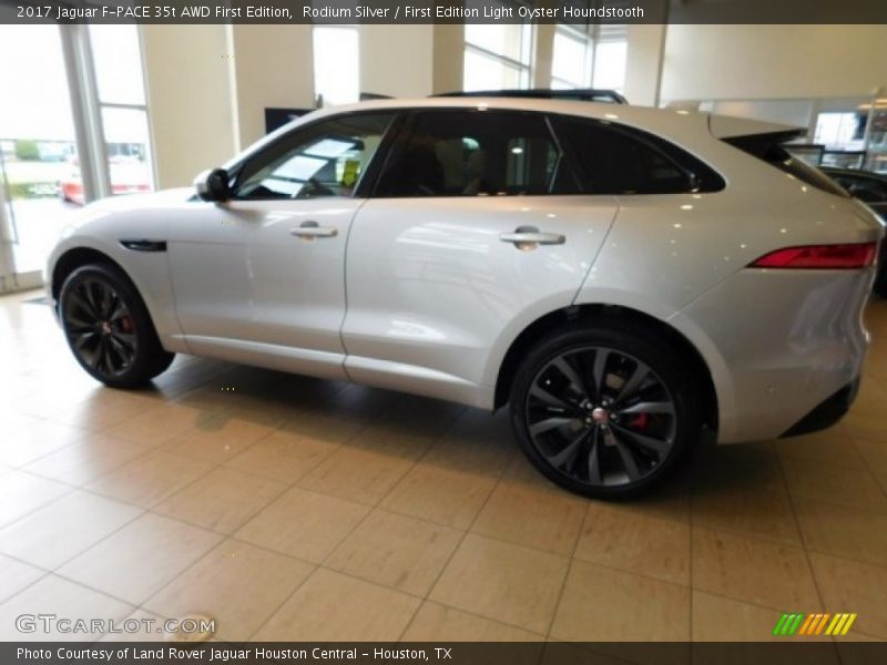 Rodium Silver / First Edition Light Oyster Houndstooth 2017 Jaguar F-PACE 35t AWD First Edition