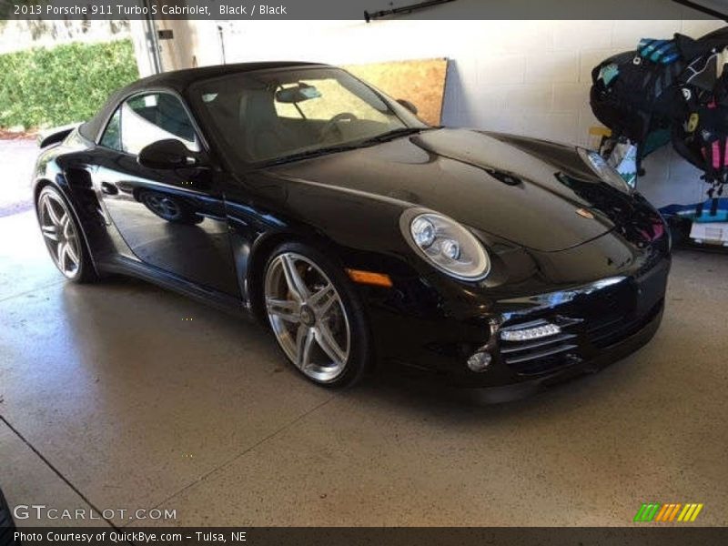 Black / Black 2013 Porsche 911 Turbo S Cabriolet