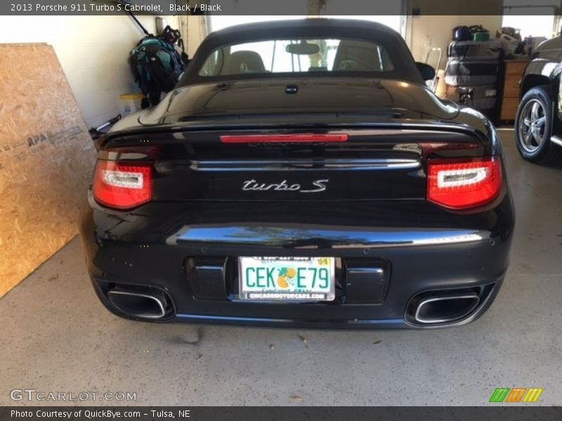Black / Black 2013 Porsche 911 Turbo S Cabriolet