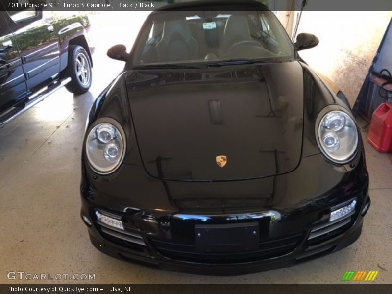Black / Black 2013 Porsche 911 Turbo S Cabriolet