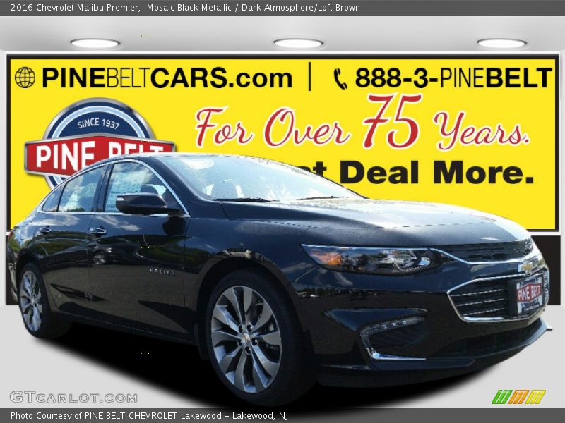 Mosaic Black Metallic / Dark Atmosphere/Loft Brown 2016 Chevrolet Malibu Premier